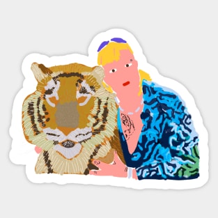 Abstract Tiger and Man Sticker